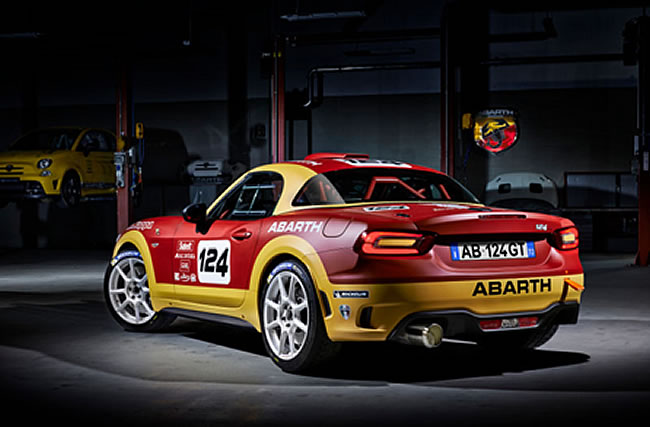 fiat 124 abarth rally goes with bmc air filter